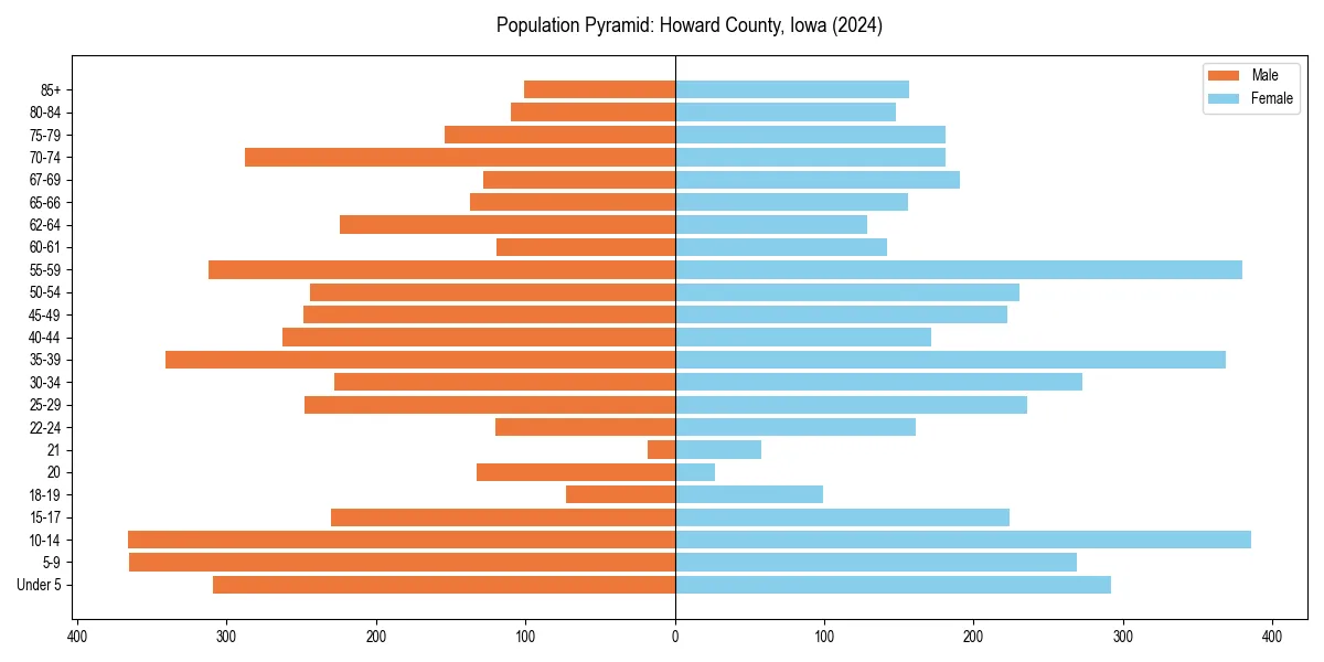 Population pyramid for 