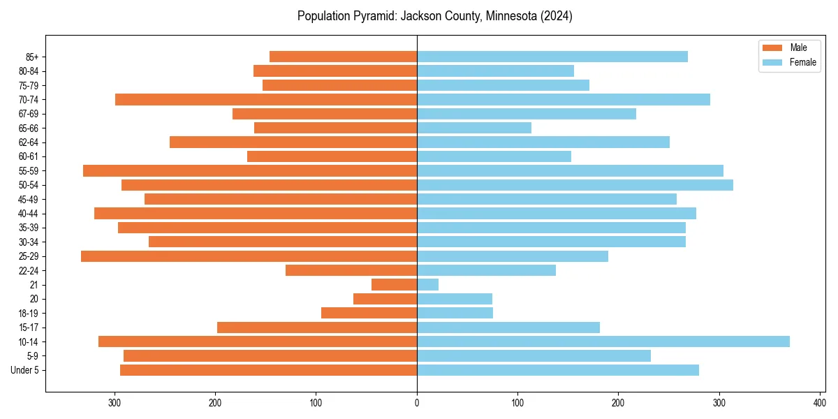 Population pyramid for 