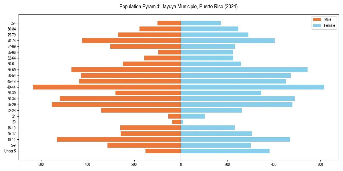 Population pyramid for 