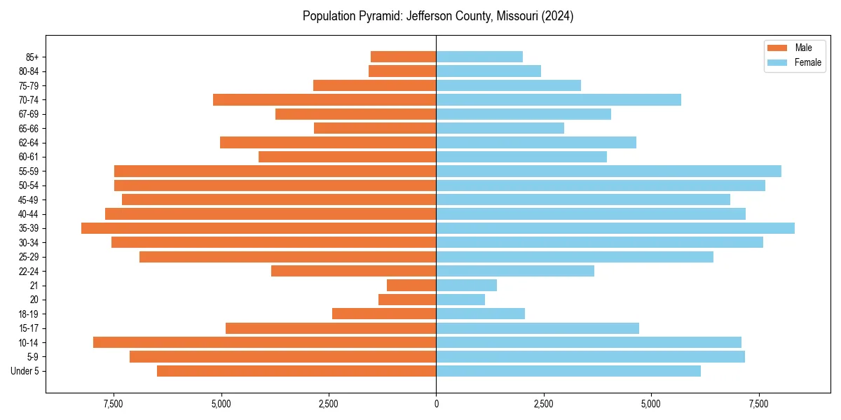 Population pyramid for 