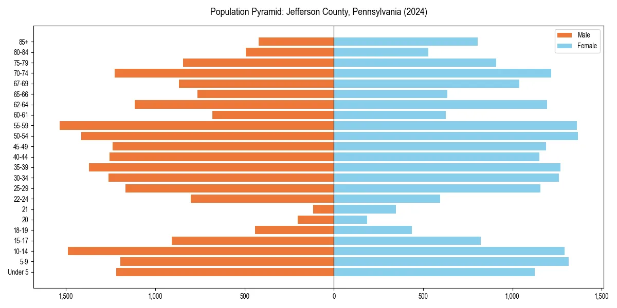 Population pyramid for 
