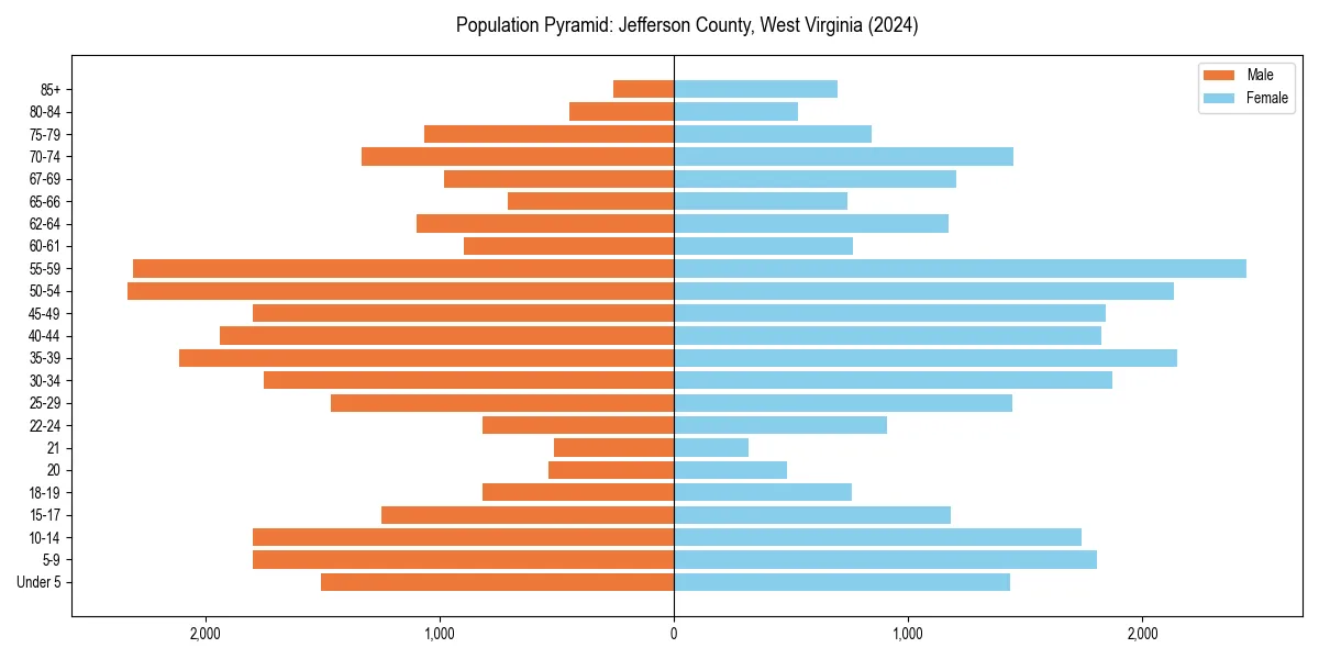 Population pyramid for 