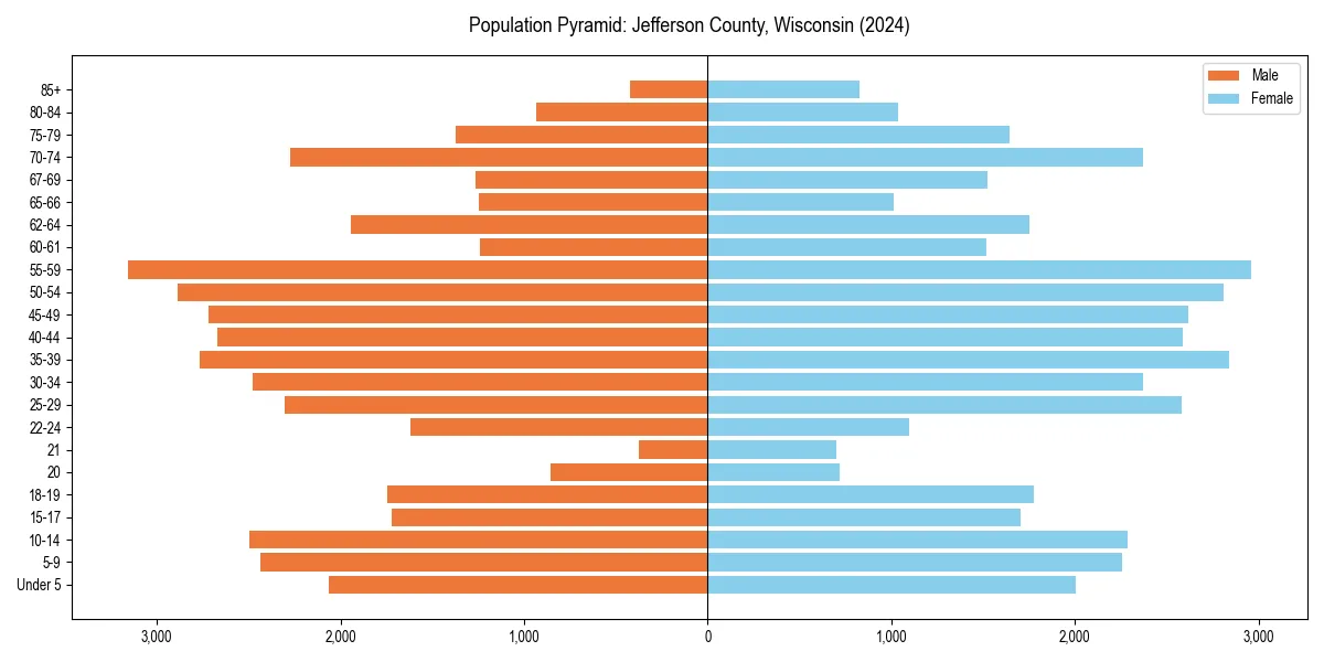 Population pyramid for 