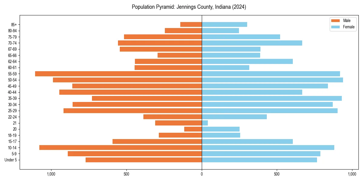 Population pyramid for 