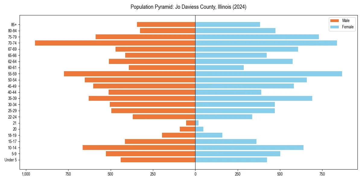 Population pyramid for 