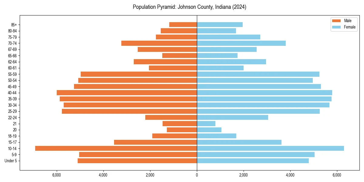 Population pyramid for 