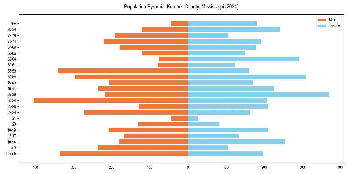 Population pyramid for 