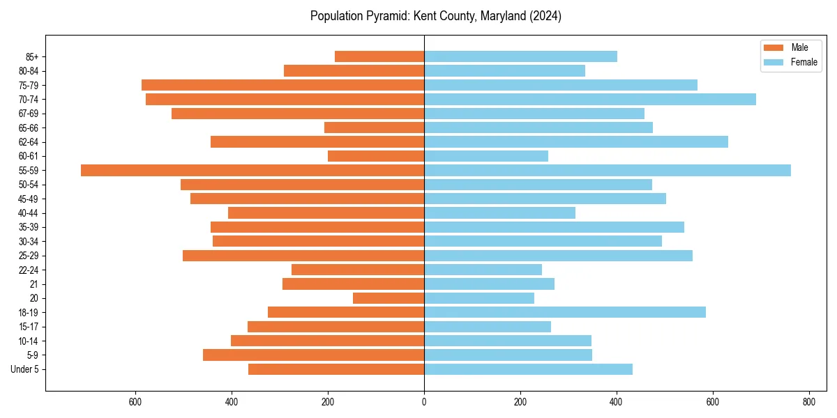 Population pyramid for 