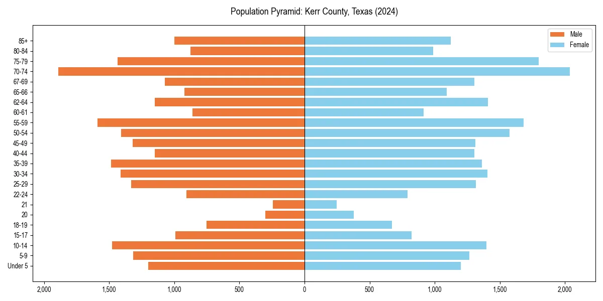 Population pyramid for 