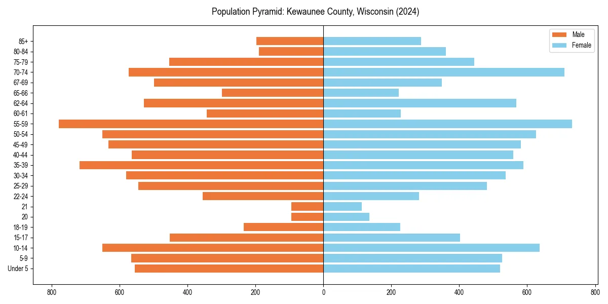 Population pyramid for 