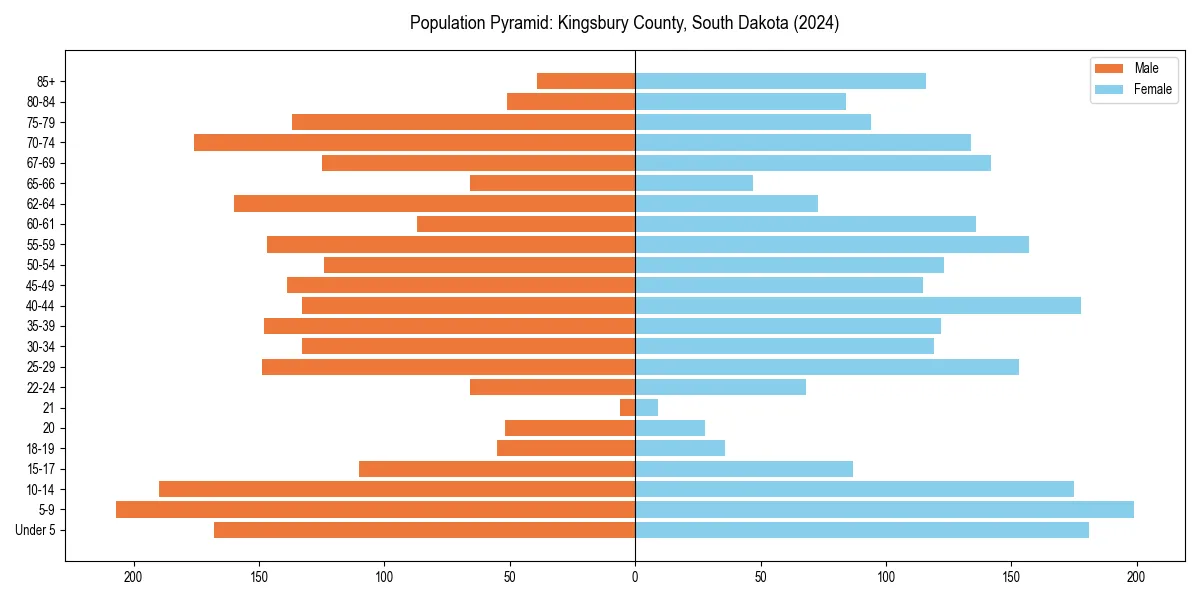 Population pyramid for 