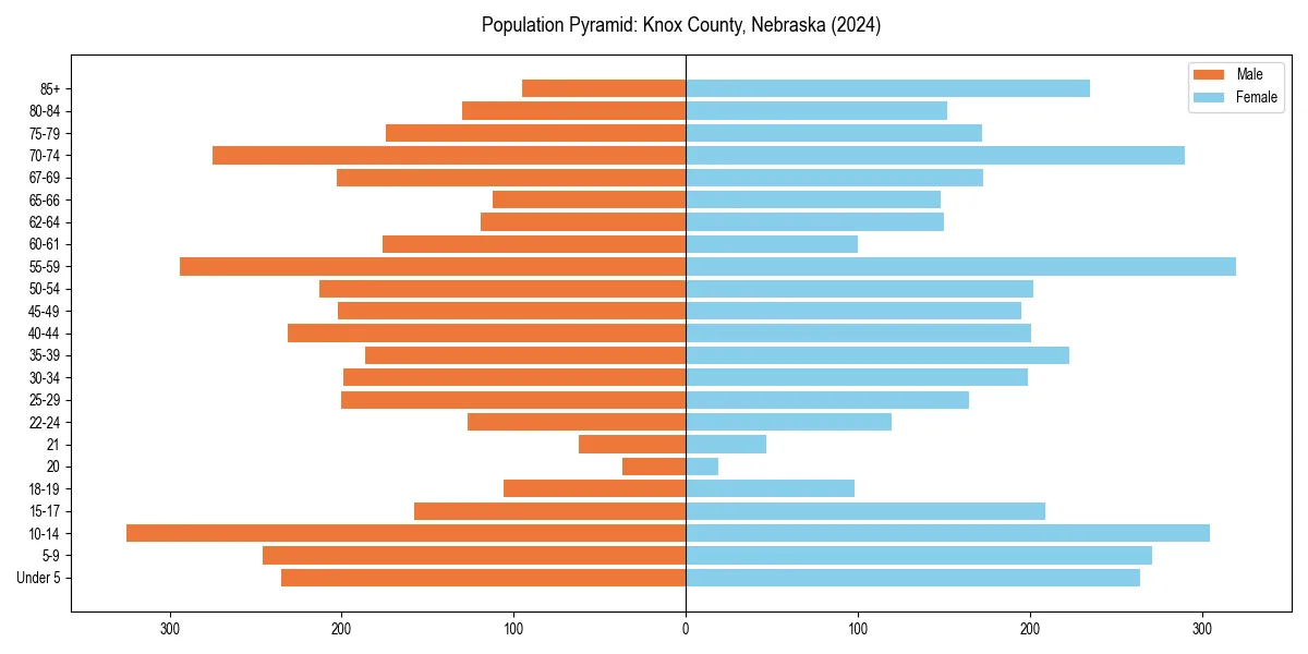 Population pyramid for 