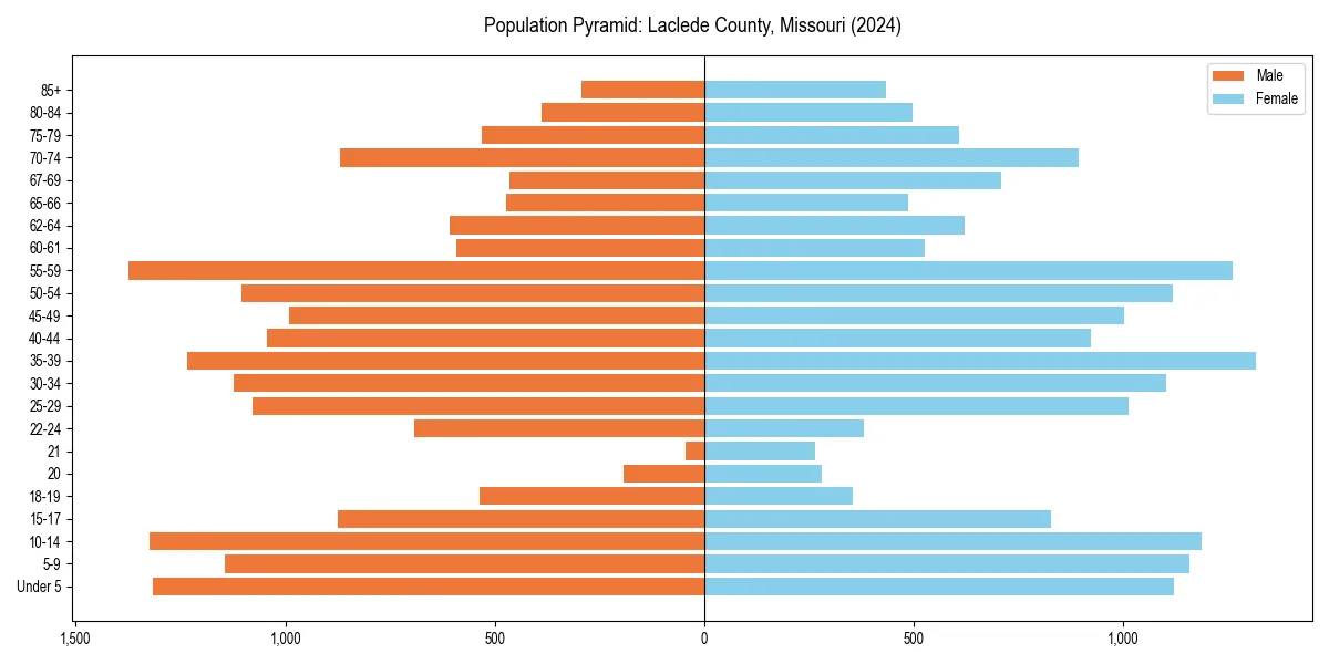 Population pyramid for 