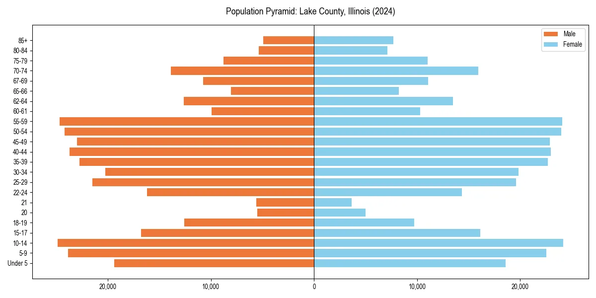 Population pyramid for 
