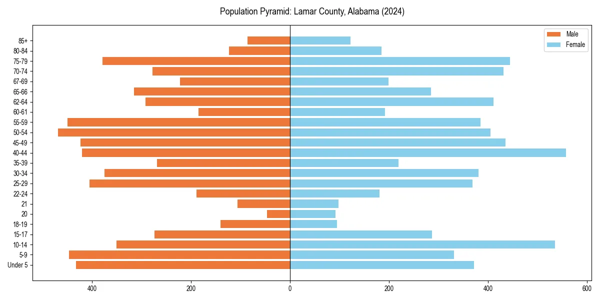 Population pyramid for 