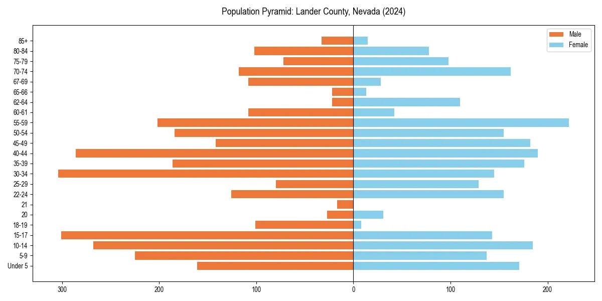 Population pyramid for 