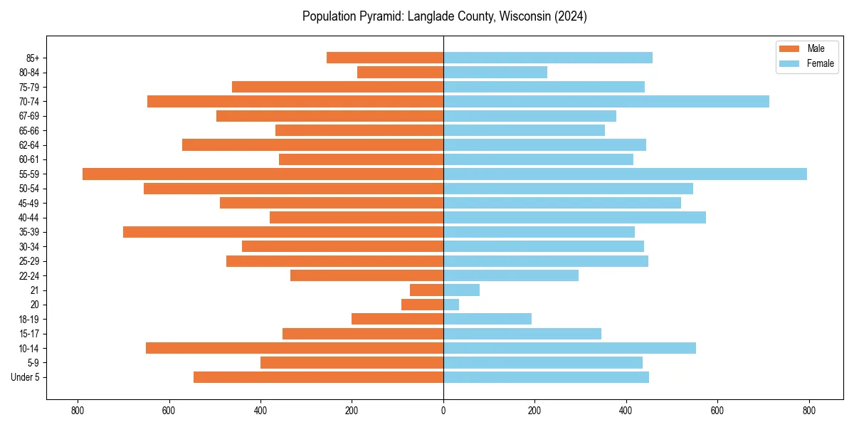 Population pyramid for 
