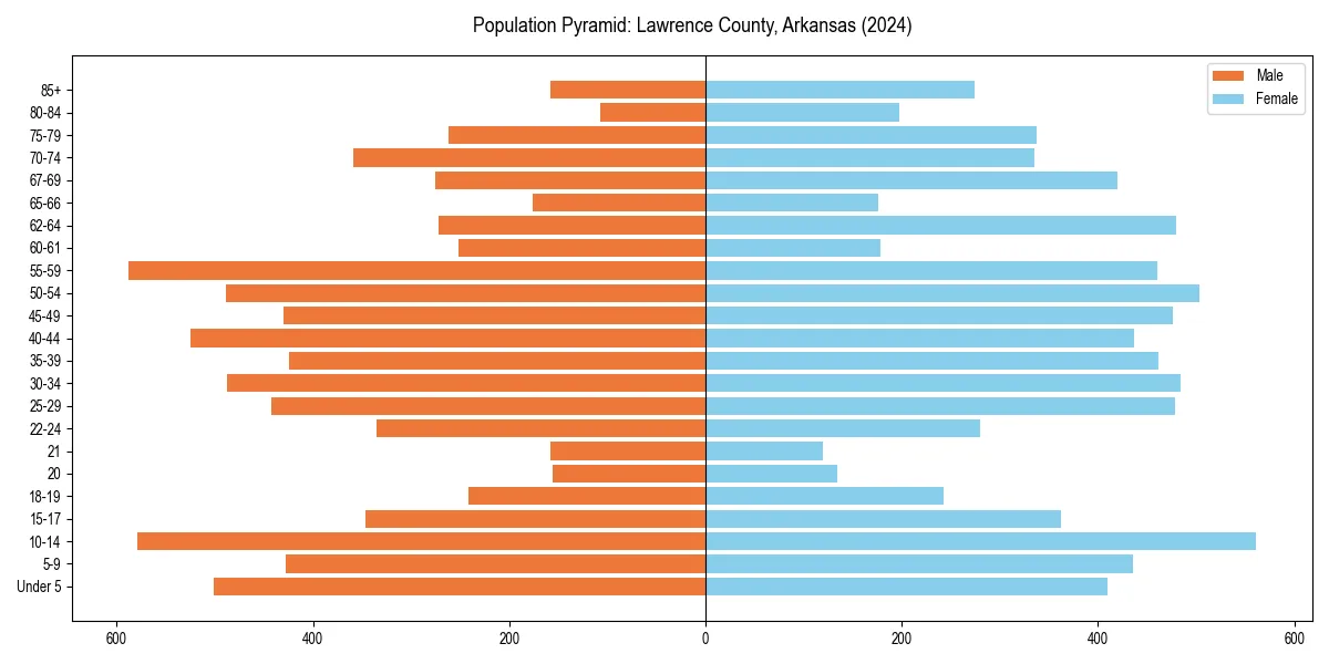 Population pyramid for 