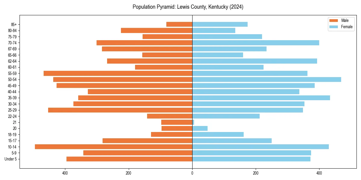 Population pyramid for 
