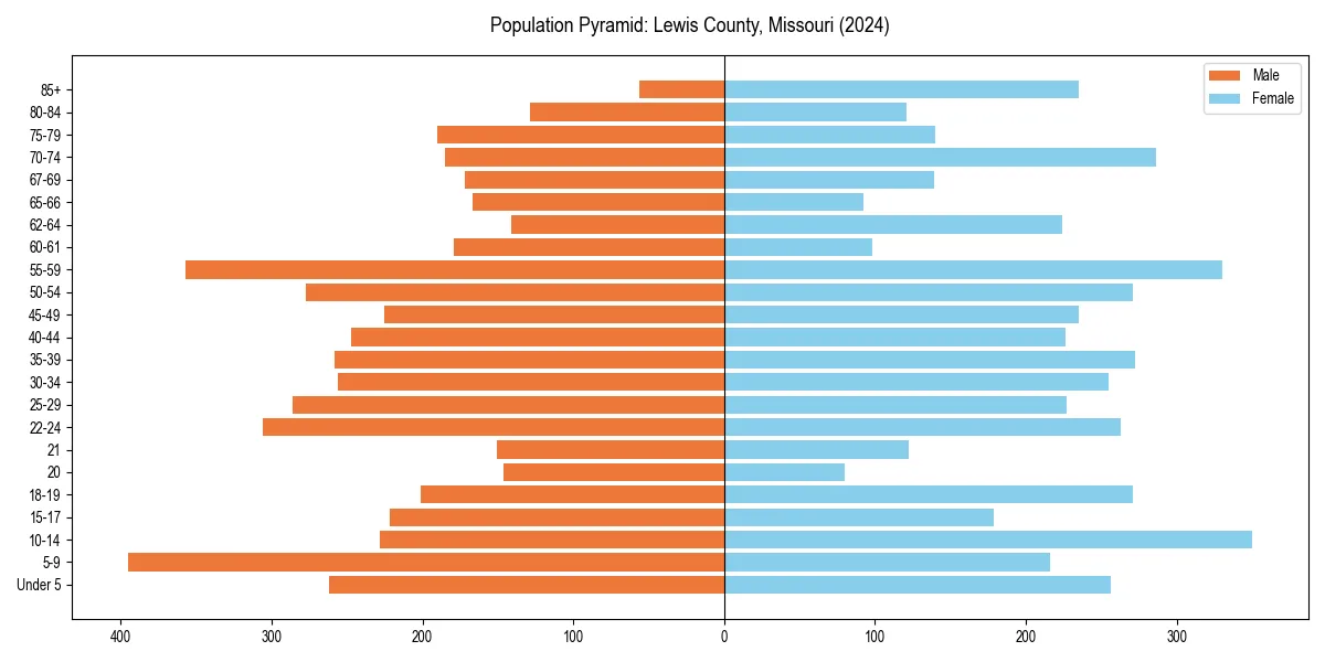 Population pyramid for 