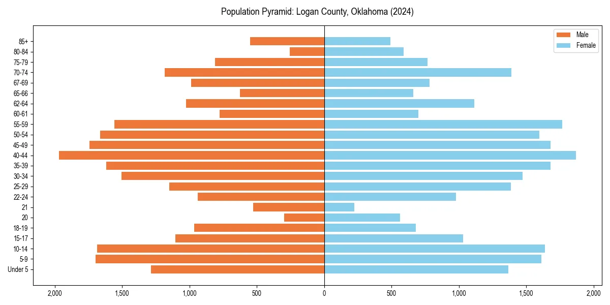 Population pyramid for 