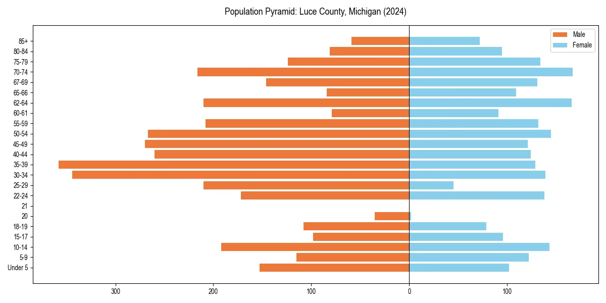Population pyramid for 