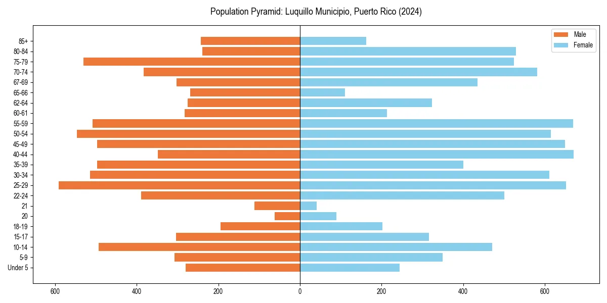Population pyramid for 