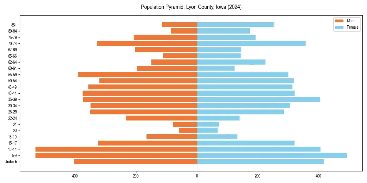 Population pyramid for 