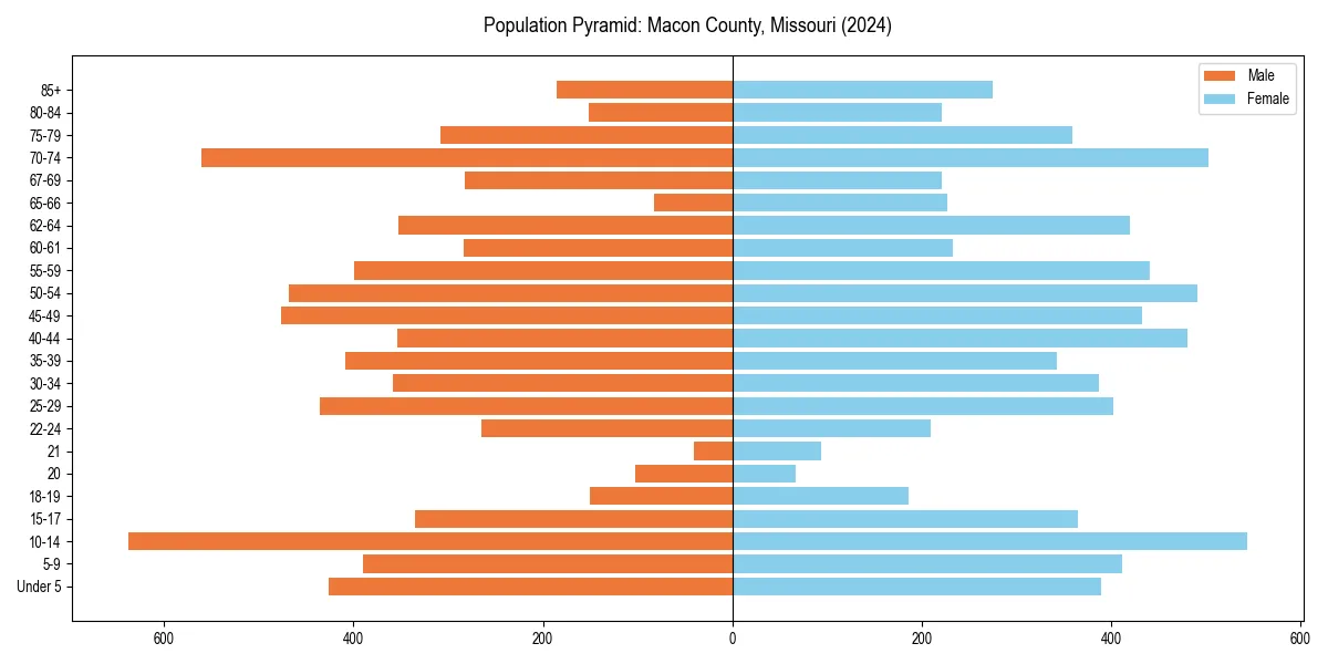 Population pyramid for 