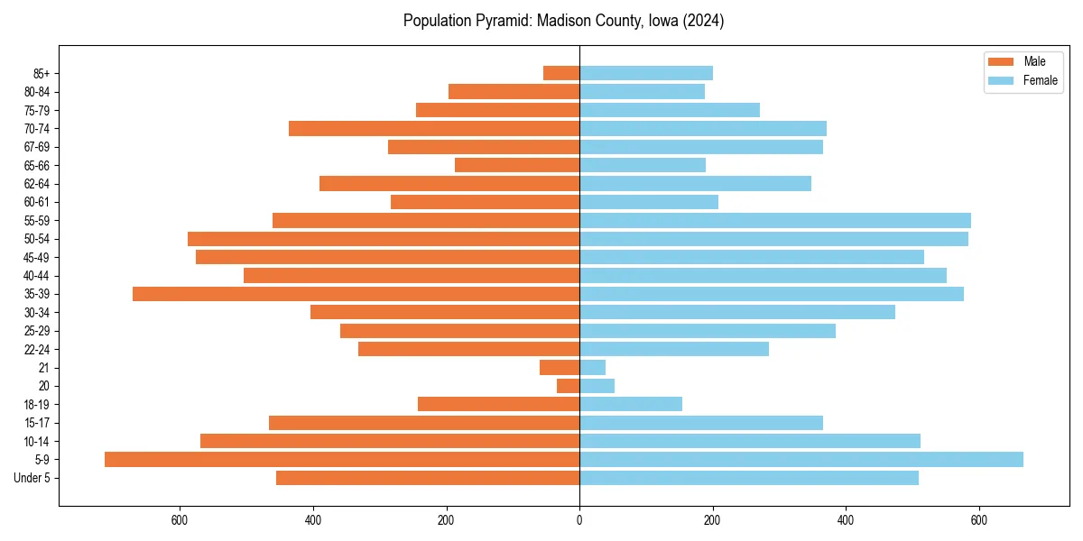Population pyramid for 