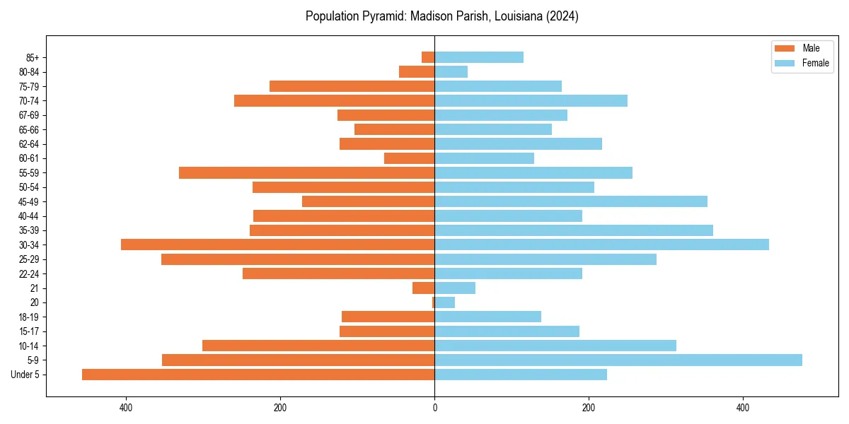 Population pyramid for 