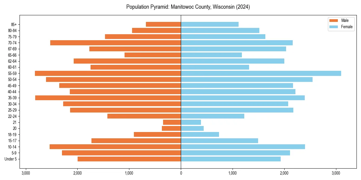 Population pyramid for 