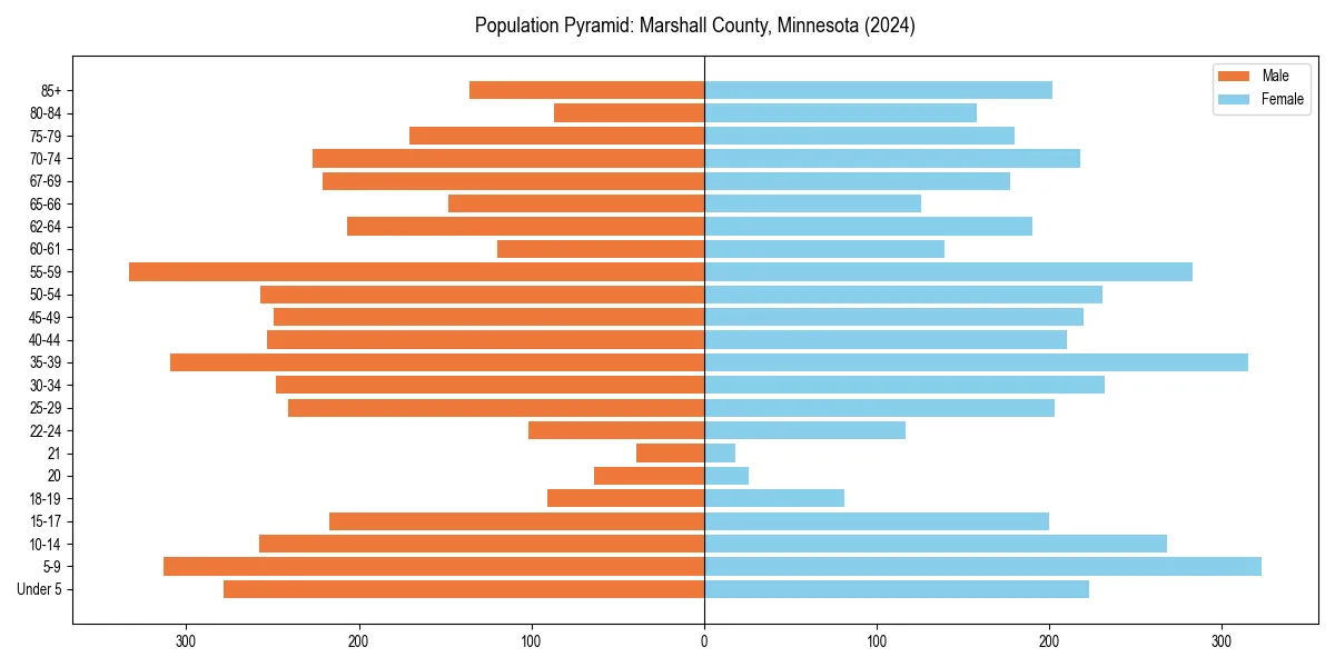Population pyramid for 