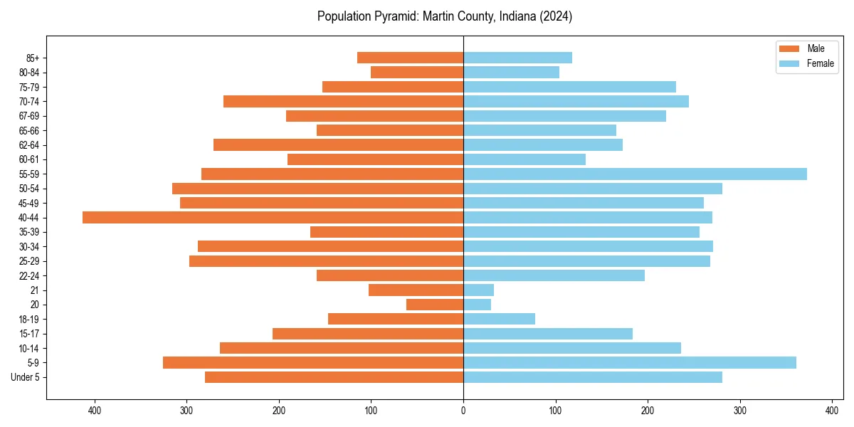 Population pyramid for 