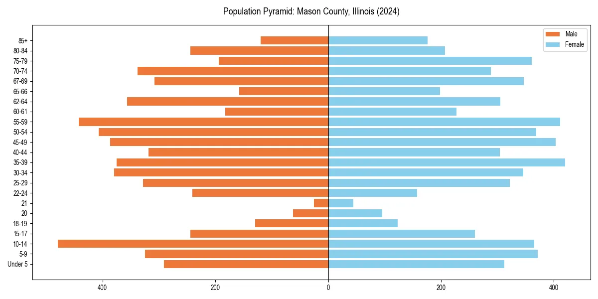 Population pyramid for 