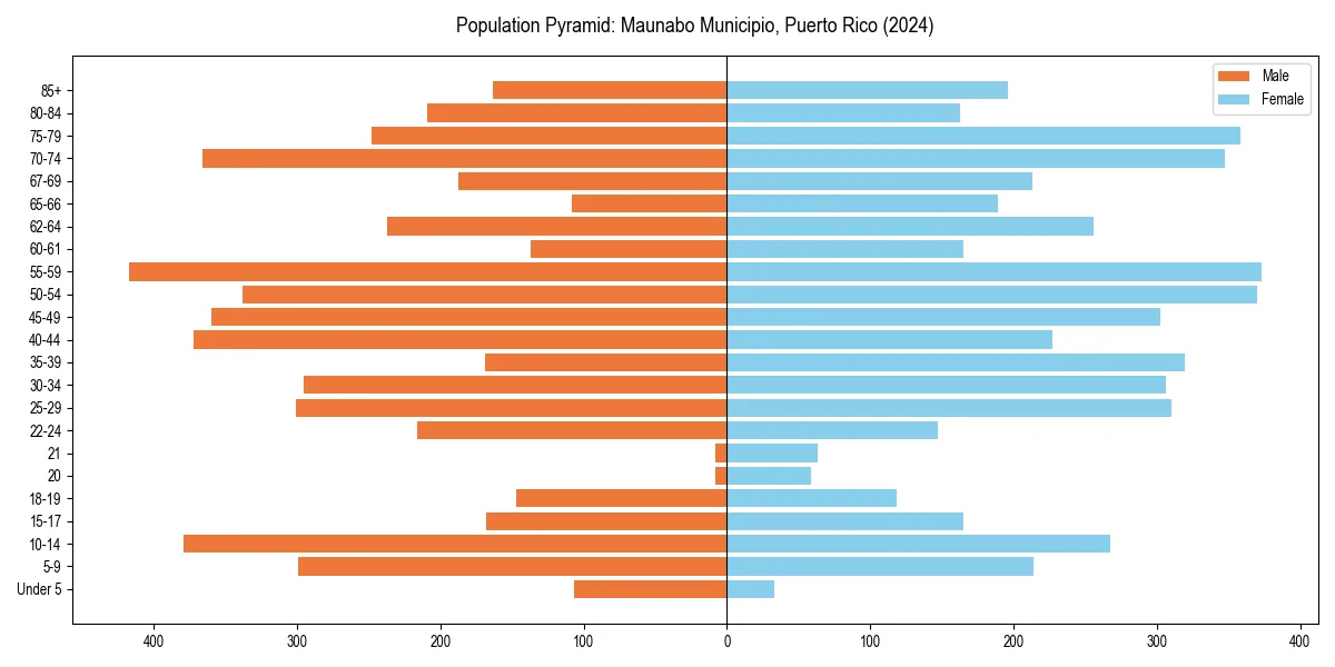 Population pyramid for 