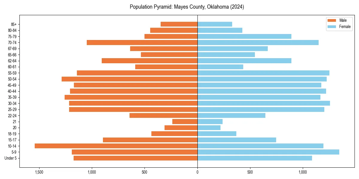 Population pyramid for 