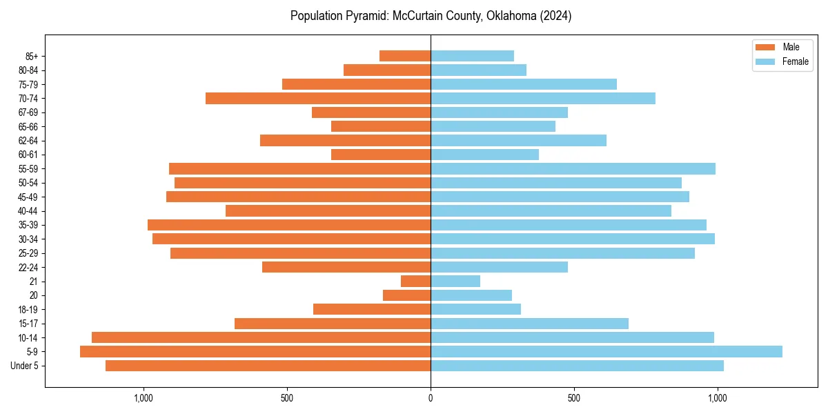Population pyramid for 