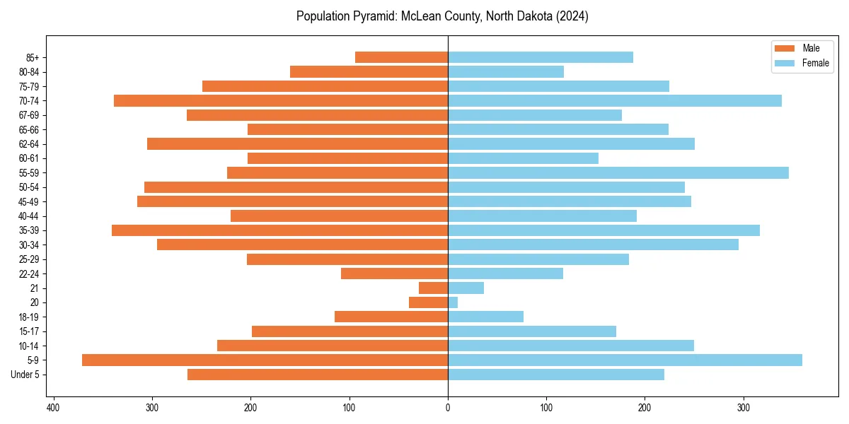 Population pyramid for 
