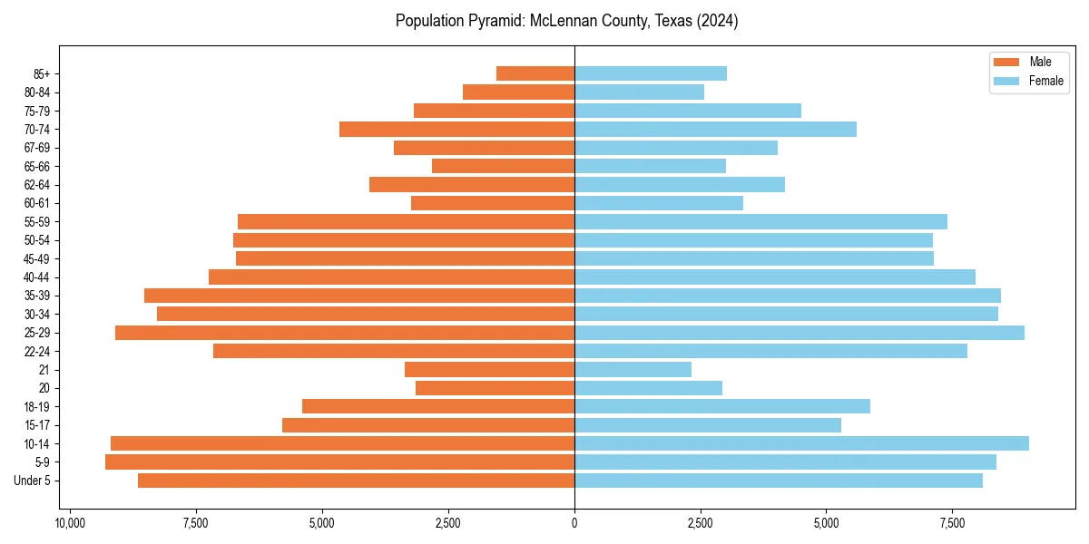 Population pyramid for 