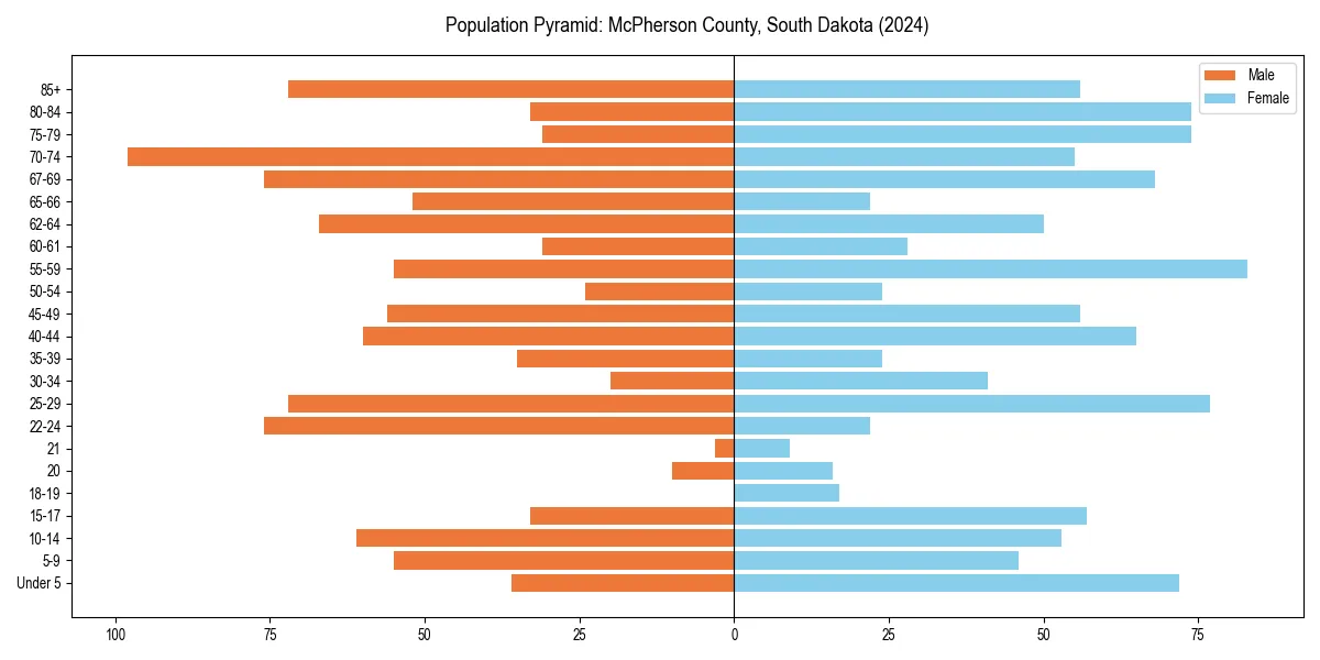 Population pyramid for 