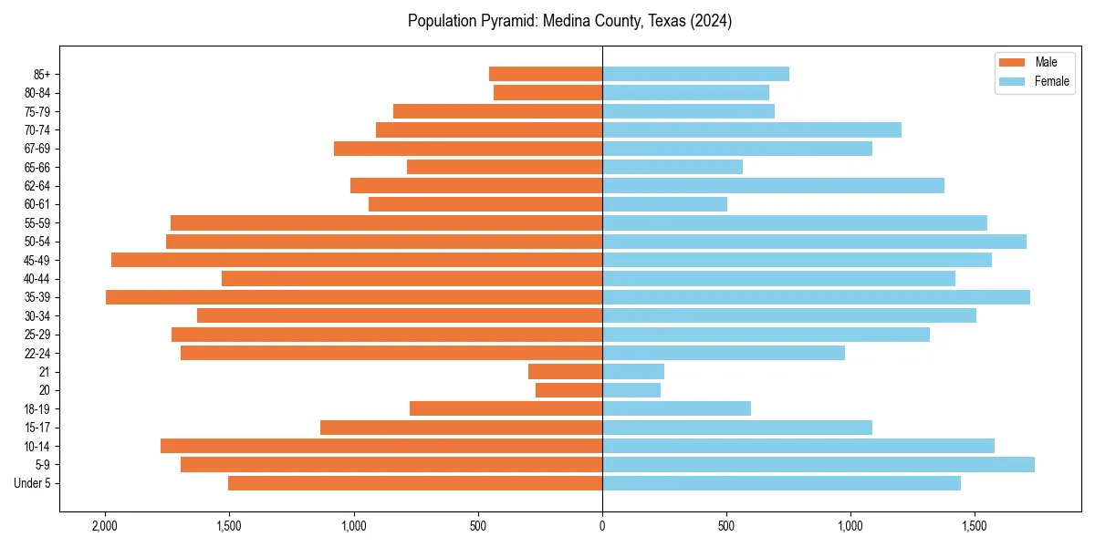 Population pyramid for 
