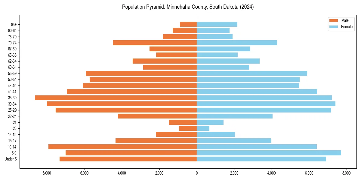 Population pyramid for 