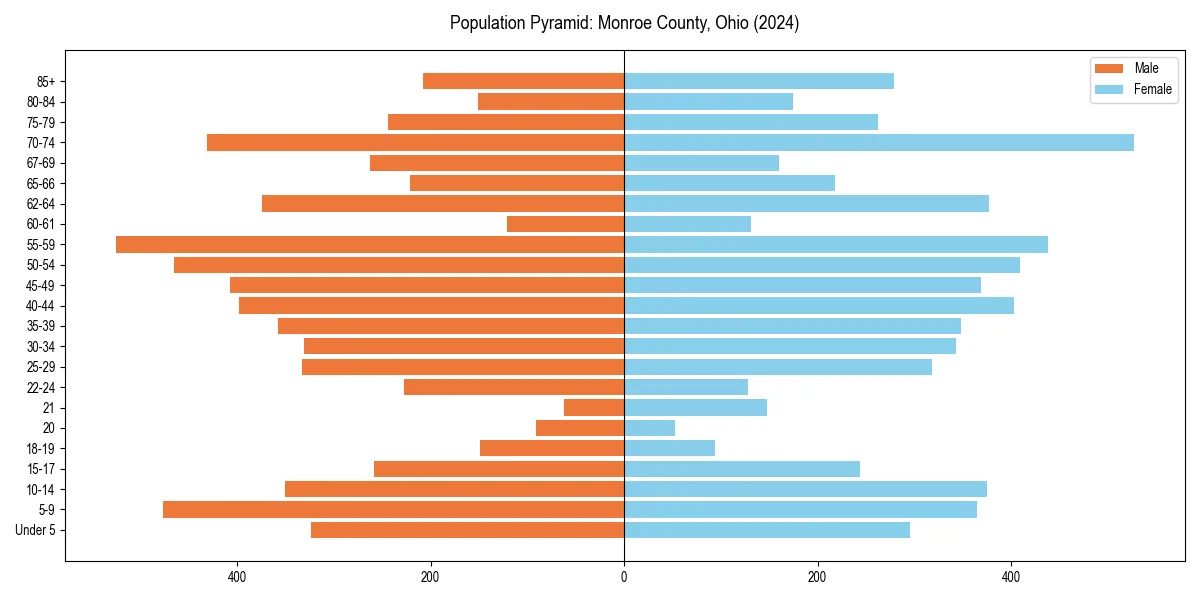 Population pyramid for 