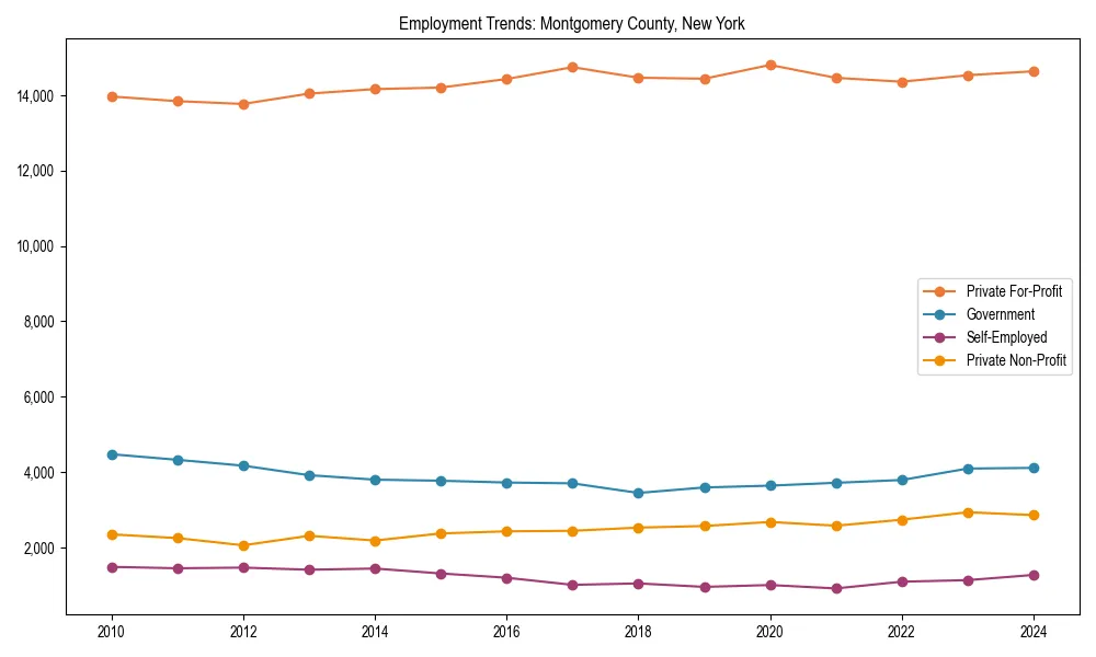 Long-term employment trends in 