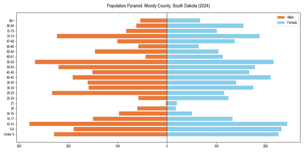 Population pyramid for 