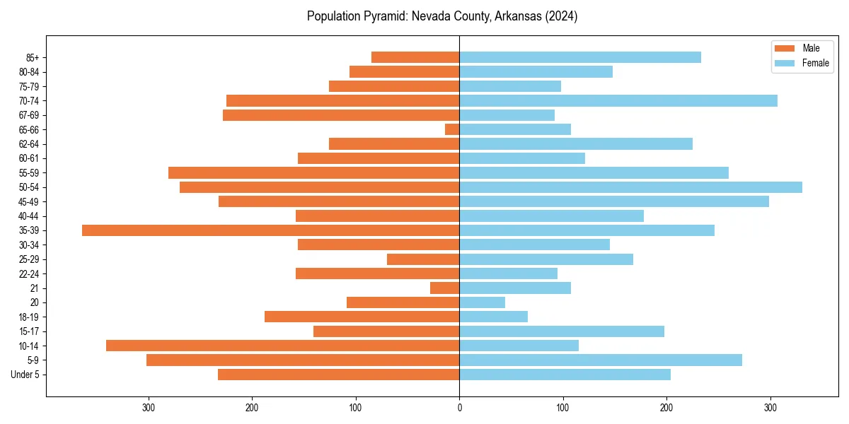 Population pyramid for 