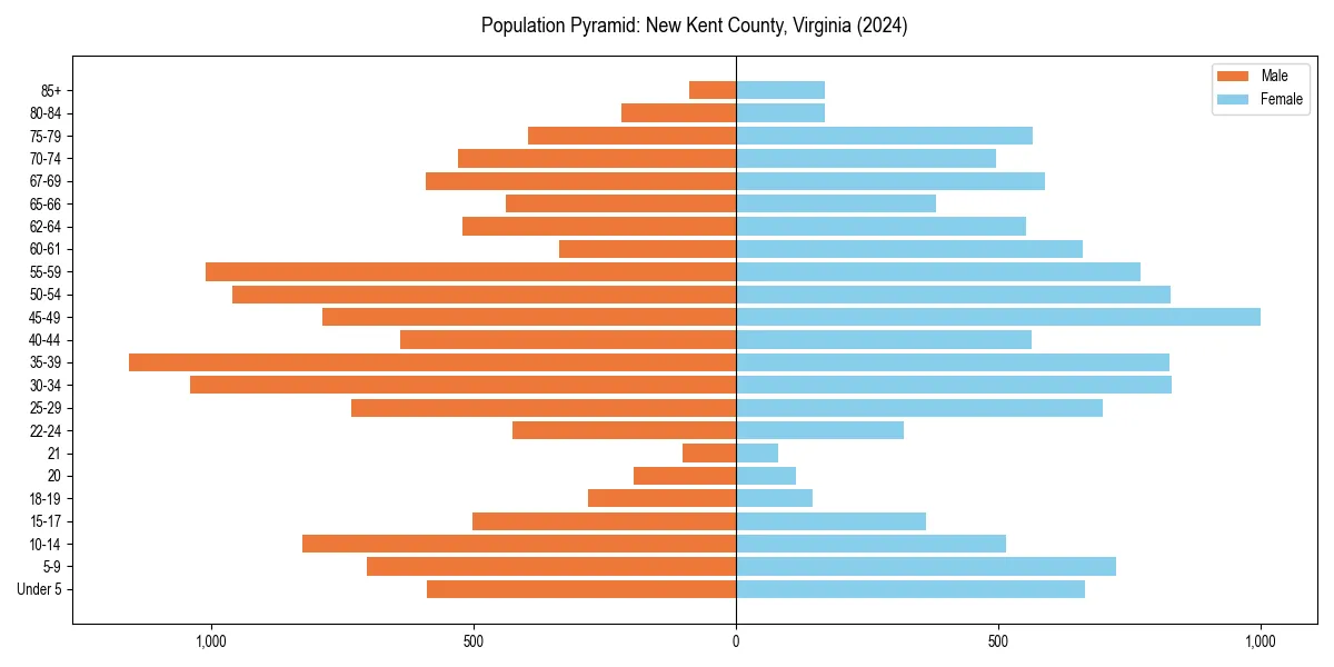 Population pyramid for 