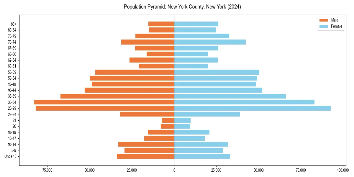 Population pyramid for 