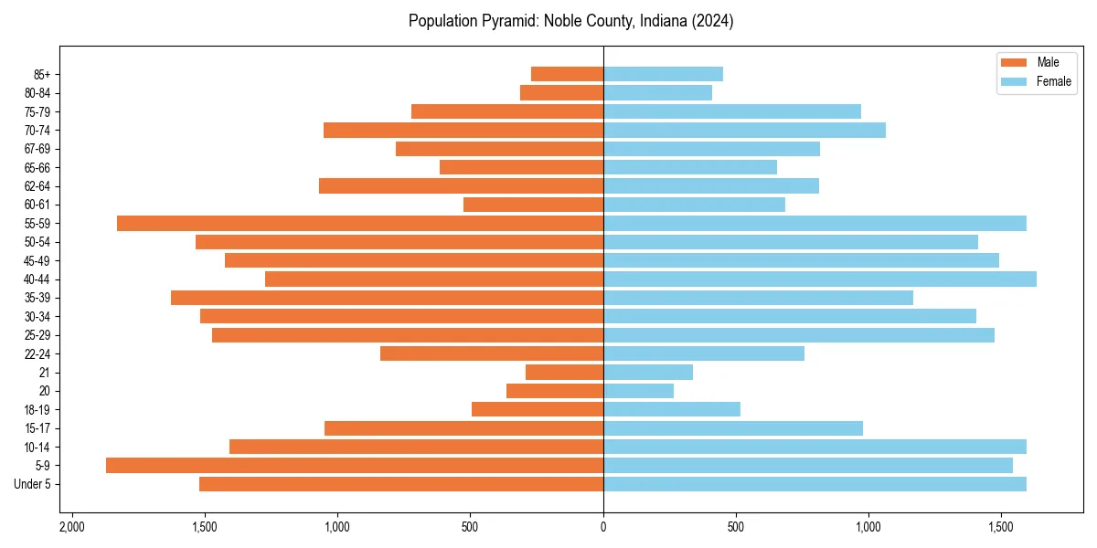 Population pyramid for 